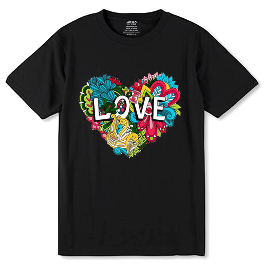 Love Matching Couple - Unisex Round Neck Regular Fit 100% Combed Cotton Half Sleeve T-Shirt - Mojilo Mart