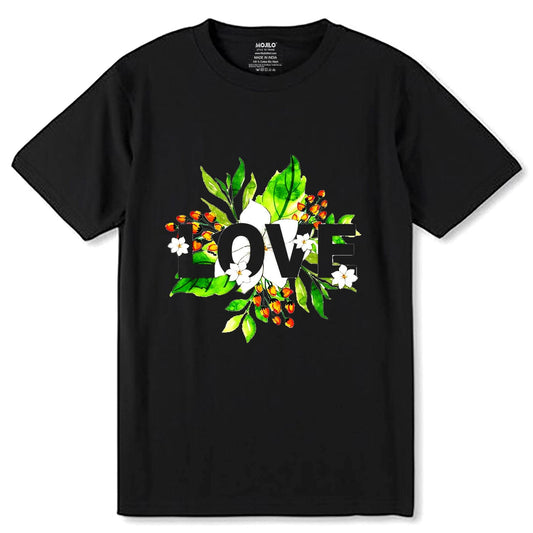 Love Plants Lover - Unisex Round Neck Regular Fit 100% Combed Cotton Half Sleeve T-Shirt - Mojilo Mart