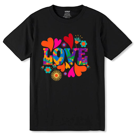 Love TShirt Perfect - Unisex Round Neck Regular Fit 100% Combed Cotton Half Sleeve T-Shirt - Mojilo Mart