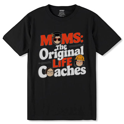 MOMS THE ORIGINAL COACHES Desing- Unisex Round Neck Regular Fit 100% Combed Cotton Half Sleeve T-Shirt - Mojilo Mart