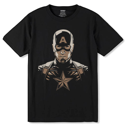 Marvel Captain America Clipart superhero - Unisex Round Neck Regular Fit 100% Combed Cotton Half Sleeve T-Shirt - Mojilo Mart