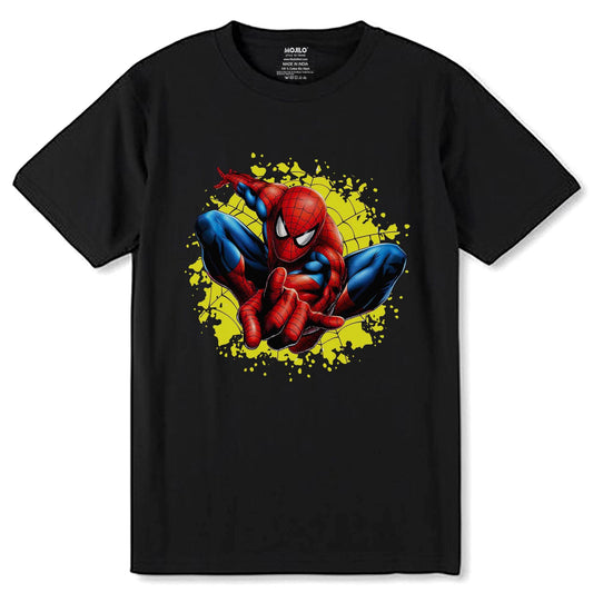 Marvel Spiderman - Unisex Round Neck Regular Fit 100% Combed Cotton Half Sleeve T-Shirt - Mojilo Mart