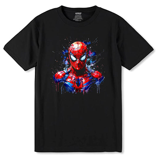 Marvel Spiderman Tshirt - Unisex Round Neck Regular Fit 100% Combed Cotton Half Sleeve T-Shirt - Mojilo Mart