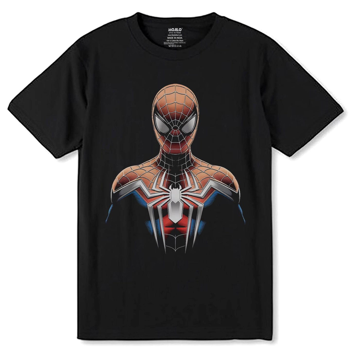 Marvel's Spider-Man - Unisex Round Neck Regular Fit 100% Combed Cotton Half Sleeve T-Shirt - Mojilo Mart