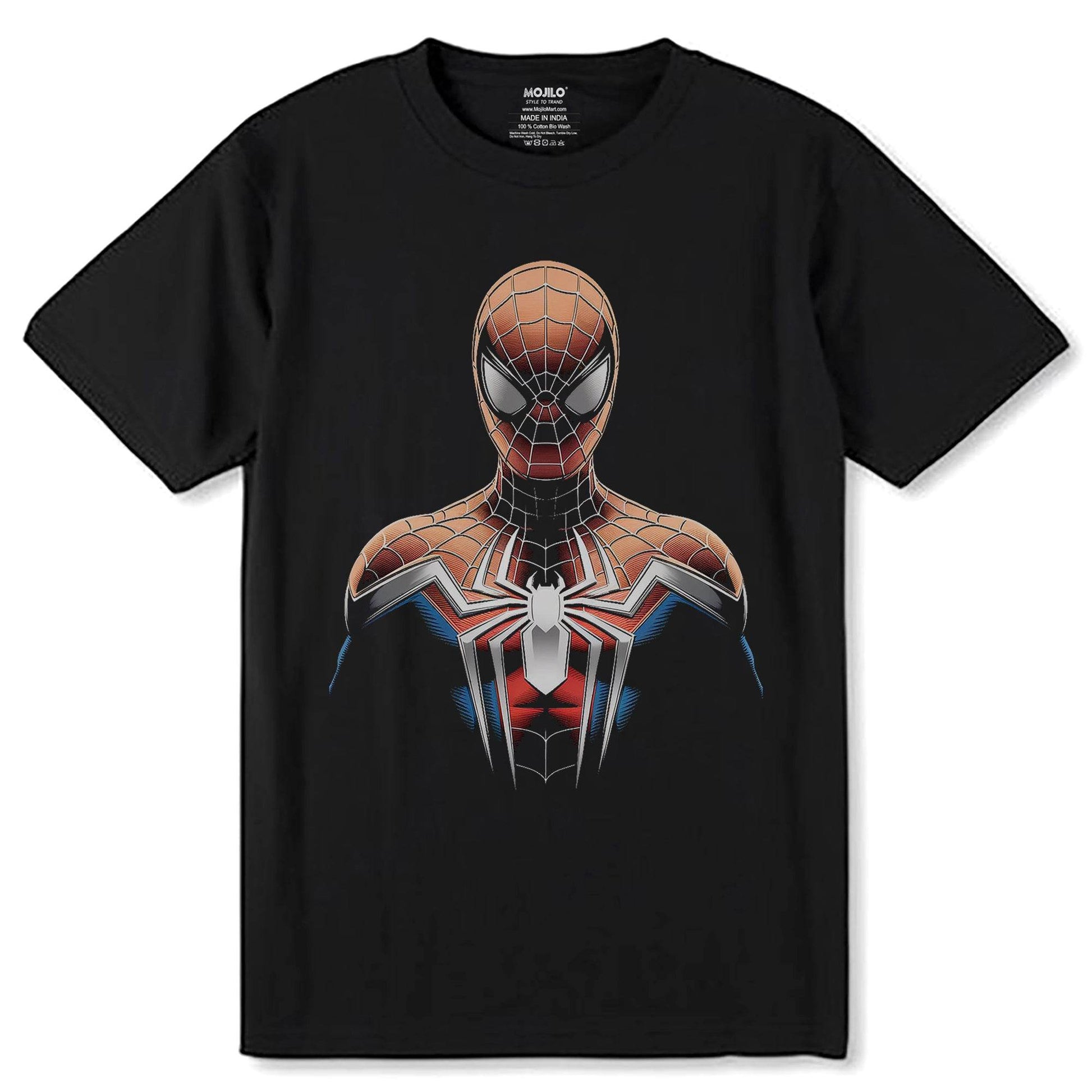 Marvel's Spider-Man - Unisex Round Neck Regular Fit 100% Combed Cotton Half Sleeve T-Shirt - Mojilo Mart