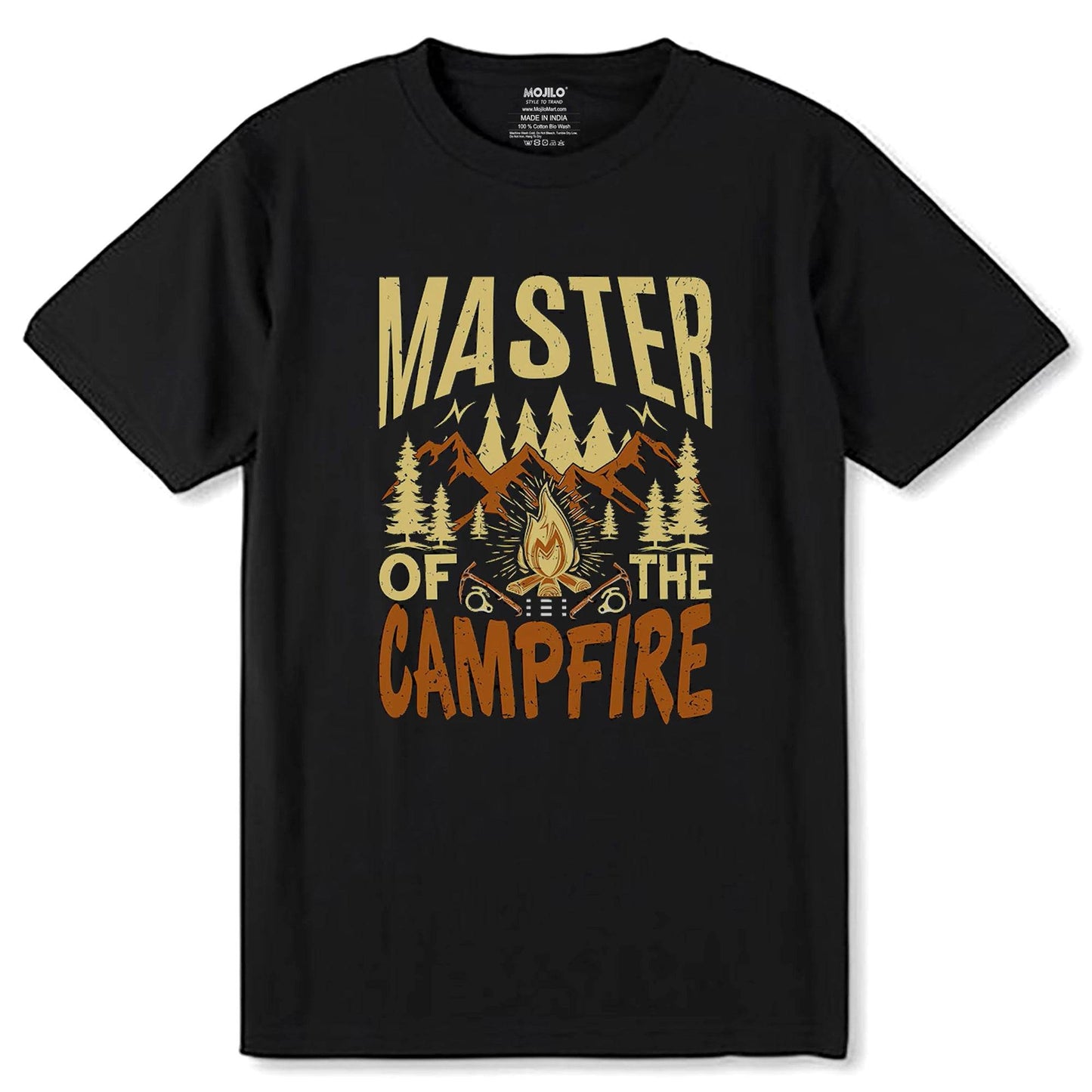 Master Of The Campfire - Unisex Round Neck Regular Fit 100% Combed Cotton Half Sleeve T-Shirt - Mojilo Mart