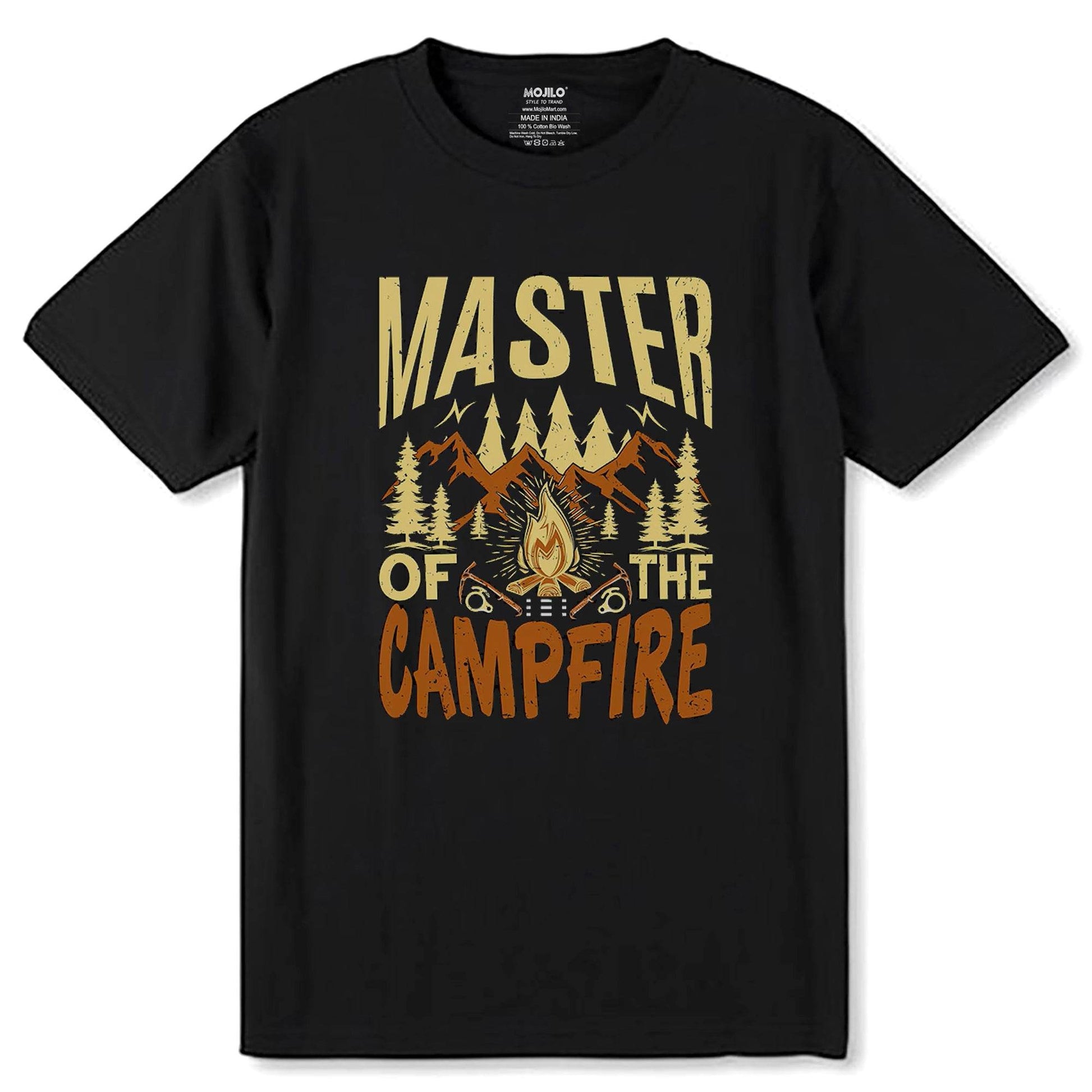Master Of The Campfire - Unisex Round Neck Regular Fit 100% Combed Cotton Half Sleeve T-Shirt - Mojilo Mart