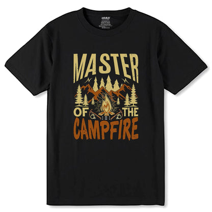 Master Of The Campfire - Unisex Round Neck Regular Fit 100% Combed Cotton Half Sleeve T-Shirt - Mojilo Mart
