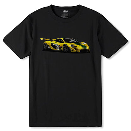 McLaren P1 GTR - Unisex Round Neck Regular Fit 100% Combed Cotton Half Sleeve T-Shirt - Mojilo Mart