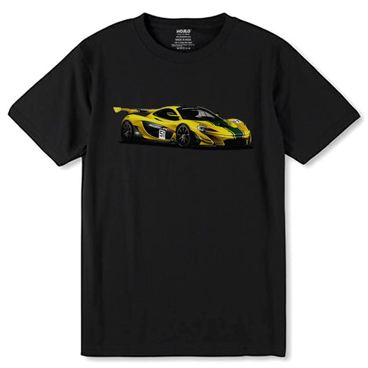 McLaren P1 GTR - Unisex Round Neck Regular Fit 100% Combed Cotton Half Sleeve T-Shirt - Mojilo Mart