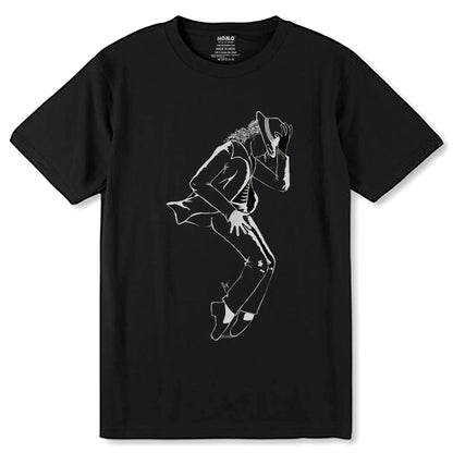 Michael Jackson MOON WALK - Unisex Round Neck Regular Fit 100% Combed Cotton Half Sleeve T-Shirt - Mojilo Mart