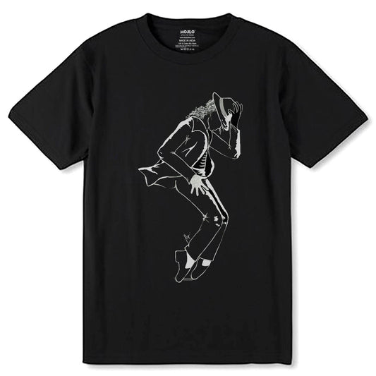 Michael Jackson MOON WALK - Unisex Round Neck Regular Fit 100% Combed Cotton Half Sleeve T-Shirt - Mojilo Mart