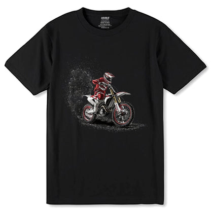 Motocross Enduro Supermoto Bike - Unisex Round Neck Regular Fit 100% Combed Cotton Half Sleeve T-Shirt - Mojilo Mart