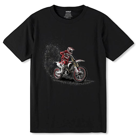 Motocross Enduro Supermoto Bike - Unisex Round Neck Regular Fit 100% Combed Cotton Half Sleeve T-Shirt - Mojilo Mart