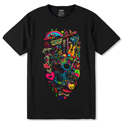Music Bomb epic Bold Colors - Unisex Round Neck Regular Fit 100% Combed Cotton Half Sleeve T-Shirt - Mojilo Mart