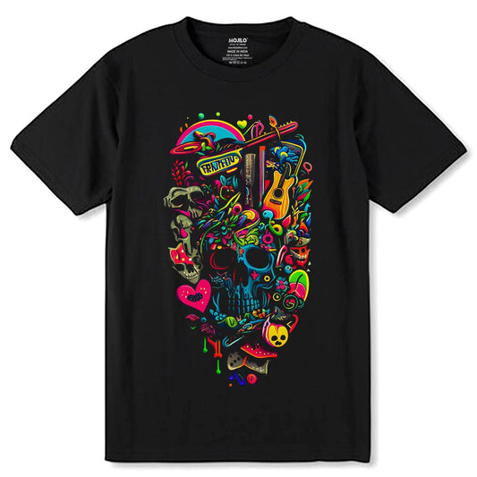 Music Bomb epic Bold Colors - Unisex Round Neck Regular Fit 100% Combed Cotton Half Sleeve T-Shirt - Mojilo Mart