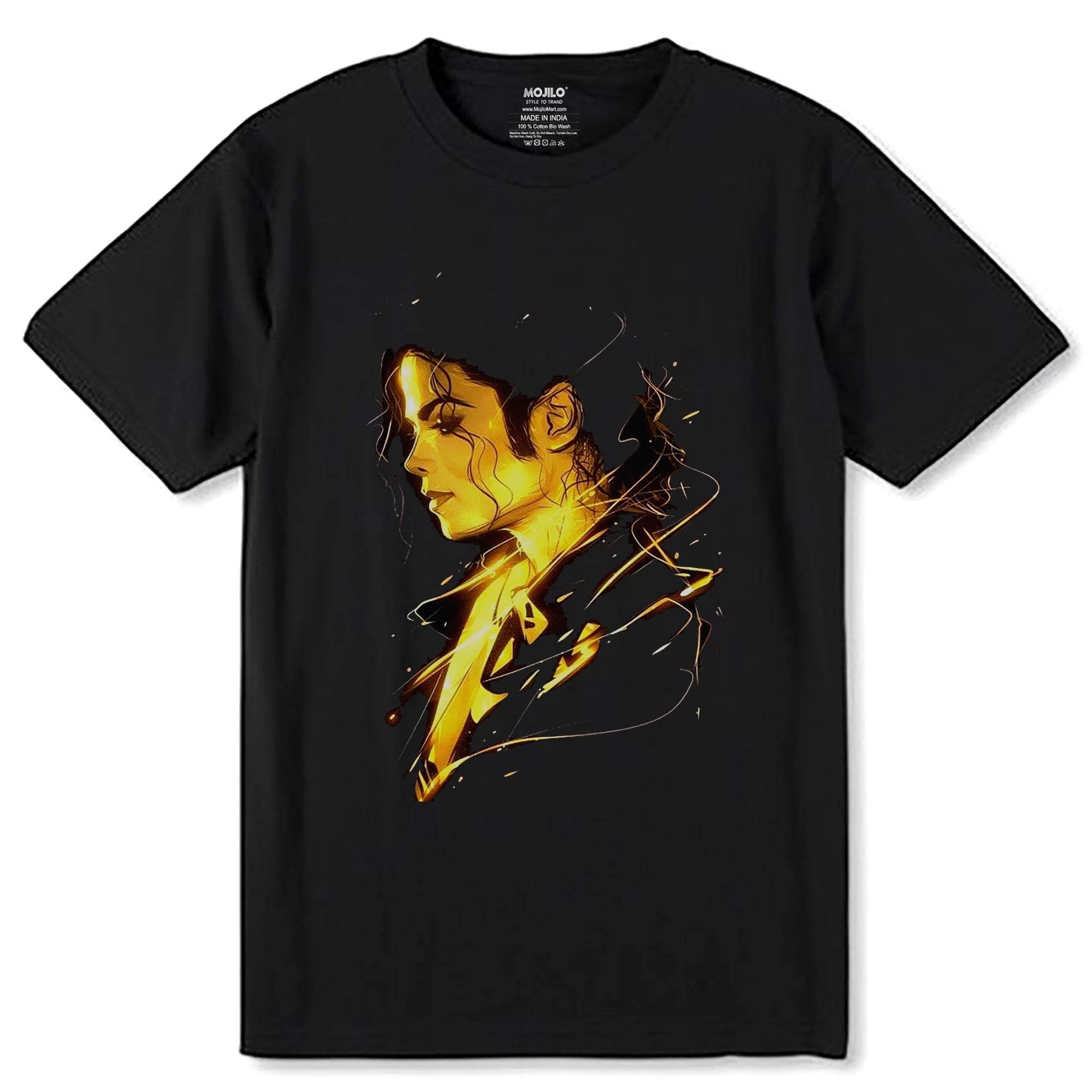 Music Michael Jackson Singers United States Jackson Singer Entertainer Celebrity - Unisex Round Neck Regular Fit 100% Combed Cotton Half Sleeve T-Shirt - Mojilo Mart