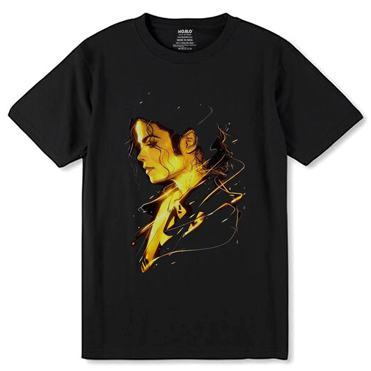 Music Michael Jackson Singers United States Jackson Singer Entertainer Celebrity - Unisex Round Neck Regular Fit 100% Combed Cotton Half Sleeve T-Shirt - Mojilo Mart