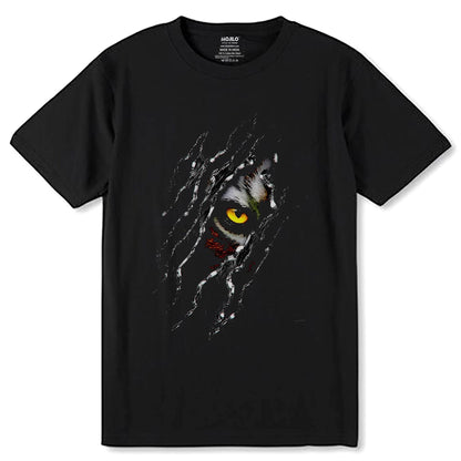 Mystical Tiger Eye - Unisex Round Neck Regular Fit 100% Combed Cotton Half Sleeve T-Shirt - Mojilo Mart