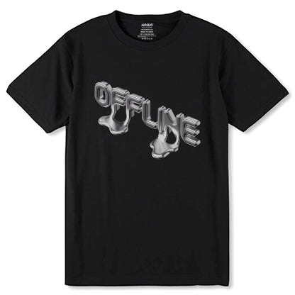 OFF LINE - Unisex Round Neck Regular Fit 100% Combed Cotton Half Sleeve T-Shirt - Mojilo Mart
