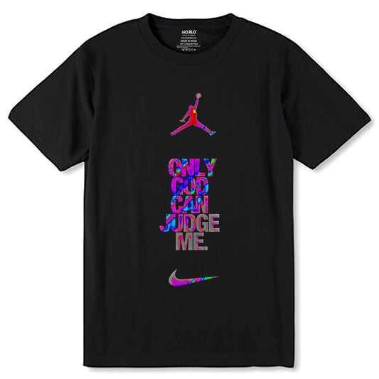 ONLY GOD CAN JUDGE ME - Unisex Round Neck Regular Fit 100% Combed Cotton Half Sleeve T-Shirt - Mojilo Mart