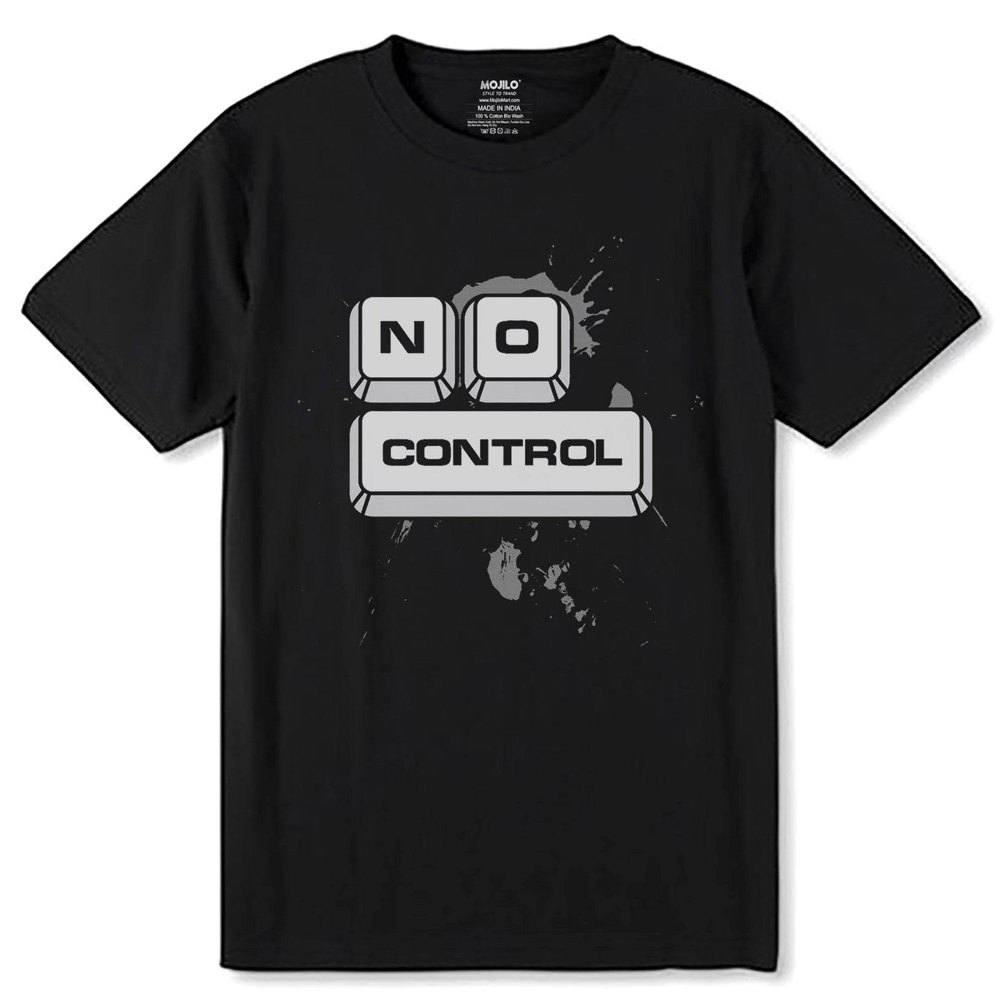 ON CONTROL - Unisex Round Neck Regular Fit 100% Combed Cotton Half Sleeve T-Shirt - Mojilo Mart