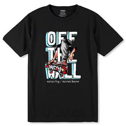Off The Wall - Unisex Round Neck Regular Fit 100% Combed Cotton Half Sleeve T-Shirt - Mojilo Mart