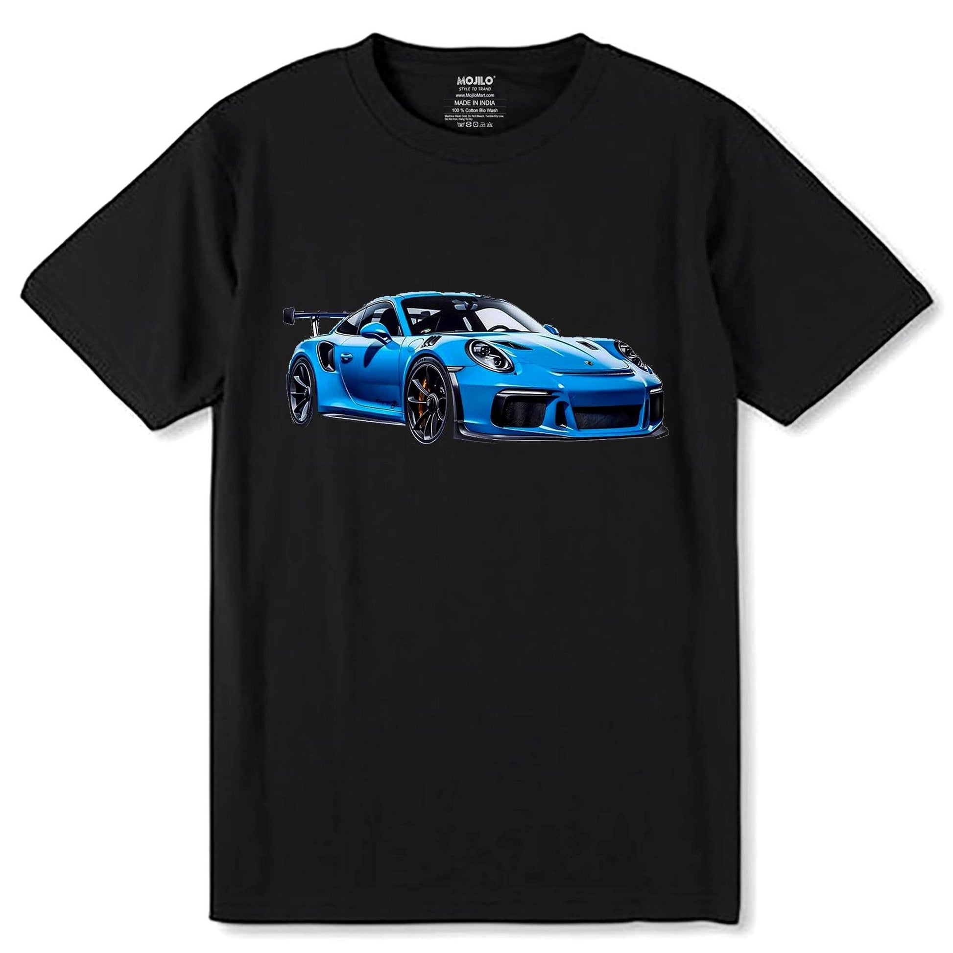 Porsche 911 GT3 Car - Unisex Round Neck Regular Fit 100% Combed Cotton Half Sleeve T-Shirt - Mojilo Mart