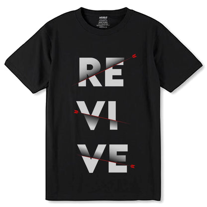 RE VI VE - Unisex Round Neck Regular Fit 100% Combed Cotton Half Sleeve T-Shirt - Mojilo Mart