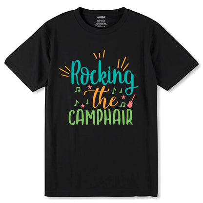 Rocking The Camphair - Unisex Round Neck Regular Fit 100% Combed Cotton Half Sleeve T-Shirt - Mojilo Mart