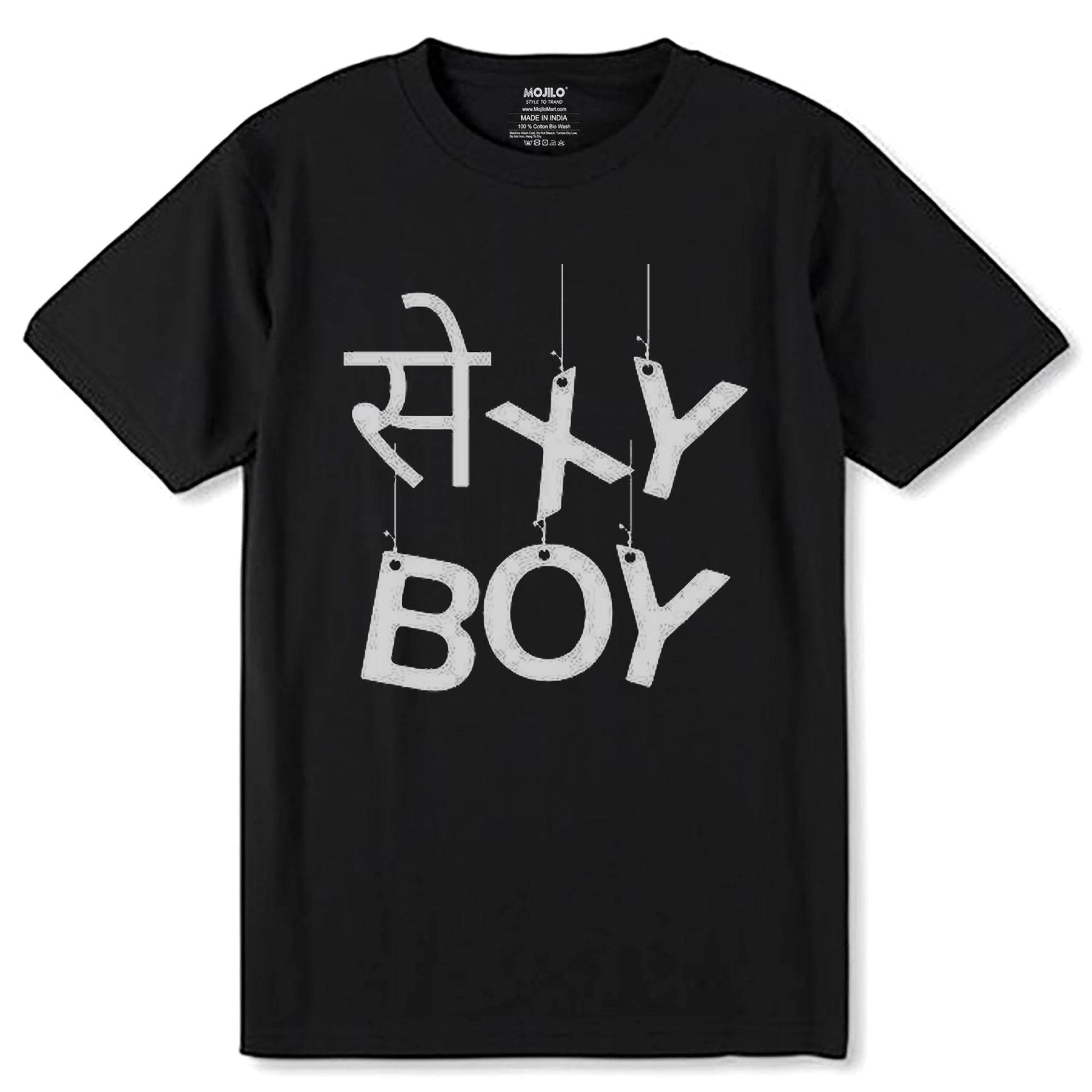 SEXY BOY - Unisex Round Neck Regular Fit 100% Combed Cotton Half Sleeve T-Shirt - Mojilo Mart