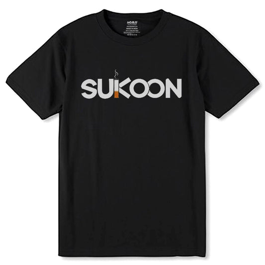 SUKOON - Unisex Round Neck Regular Fit 100% Combed Cotton Half Sleeve T-Shirt - Mojilo Mart