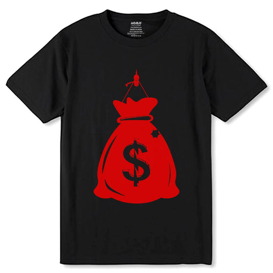 Save Money Icon Bag - Unisex Round Neck Regular Fit 100% Combed Cotton Half Sleeve T-Shirt - Mojilo Mart