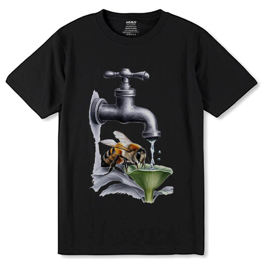 Save the Bees Tee - Unisex Round Neck Regular Fit 100% Combed Cotton Half Sleeve T-Shirt - Mojilo Mart