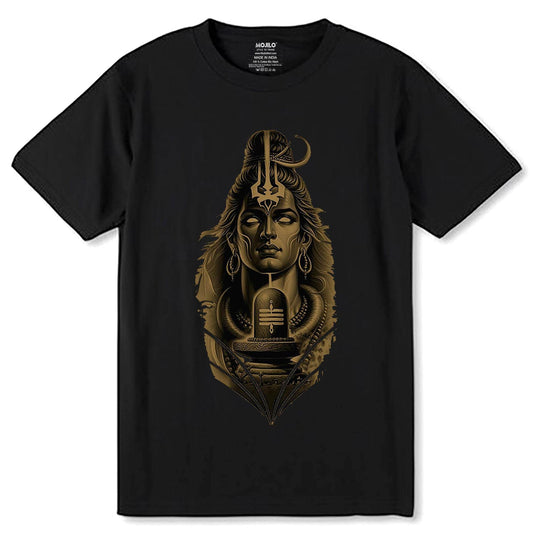 Shiv Ling - Unisex Round Neck Regular Fit 100% Combed Cotton Half Sleeve T-Shirt - Mojilo Mart