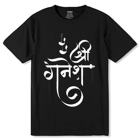 Shree Ganesh - Unisex Round Neck Regular Fit 100% Combed Cotton Half Sleeve T-Shirt - Mojilo Mart