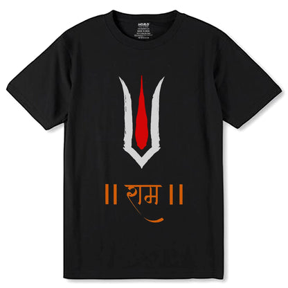 Shree Ram Tilak - Unisex Round Neck Regular Fit 100% Combed Cotton Half Sleeve T-Shirt - Mojilo Mart