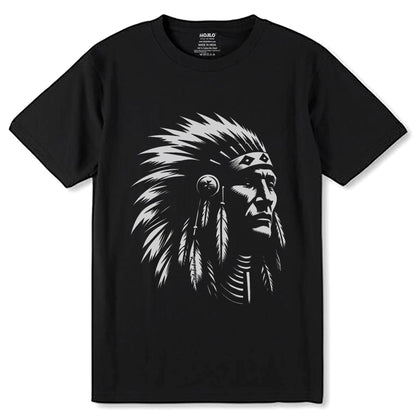 Sioux Indian - Unisex Round Neck Regular Fit 100% Combed Cotton Half Sleeve T-Shirt - Mojilo Mart
