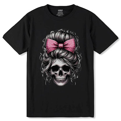 Skull Messy - Unisex Round Neck Regular Fit 100% Combed Cotton Half Sleeve T-Shirt - Mojilo Mart