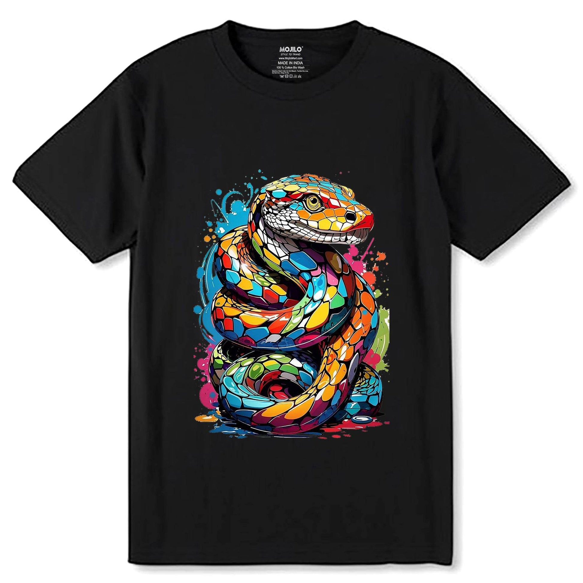 Snake the 12 zodiac signs Essential - Unisex Round Neck Regular Fit 100% Combed Cotton Half Sleeve T-Shirt - Mojilo Mart