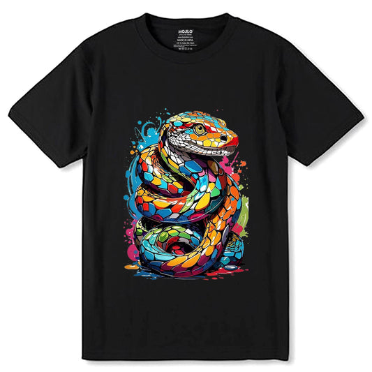 Snake the 12 zodiac signs Essential - Unisex Round Neck Regular Fit 100% Combed Cotton Half Sleeve T-Shirt - Mojilo Mart