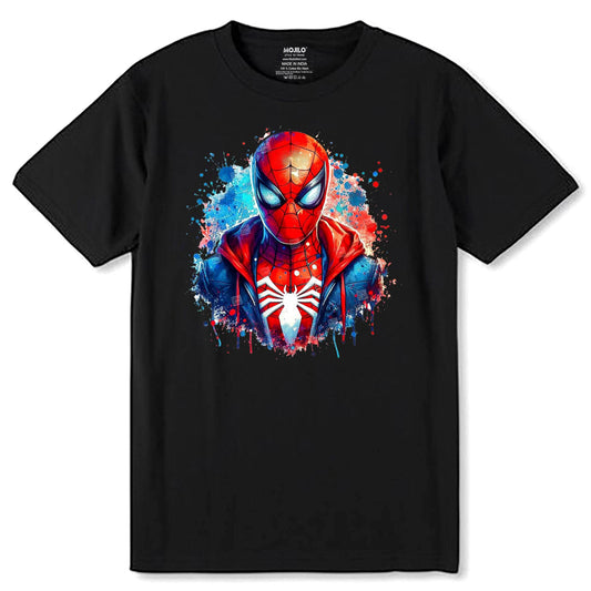 Spiderman Superheroes - Unisex Round Neck Regular Fit 100% Combed Cotton Half Sleeve T-Shirt - Mojilo Mart