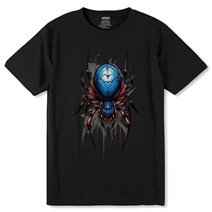 Spidre Print - Unisex Round Neck Regular Fit 100% Combed Cotton Half Sleeve T-Shirt - Mojilo Mart