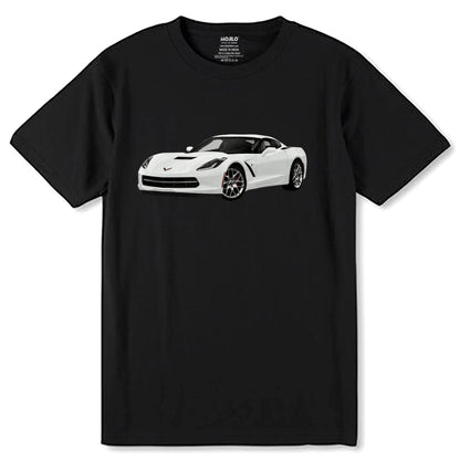 Sports Car C7 - Unisex Round Neck Regular Fit 100% Combed Cotton Half Sleeve T-Shirt - Mojilo Mart