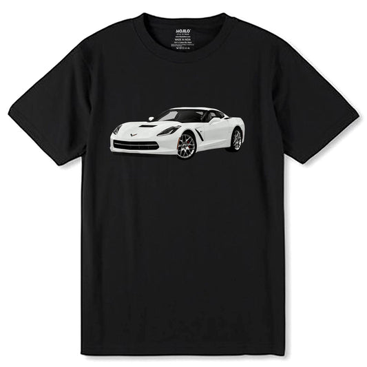 Sports Car C7 - Unisex Round Neck Regular Fit 100% Combed Cotton Half Sleeve T-Shirt - Mojilo Mart