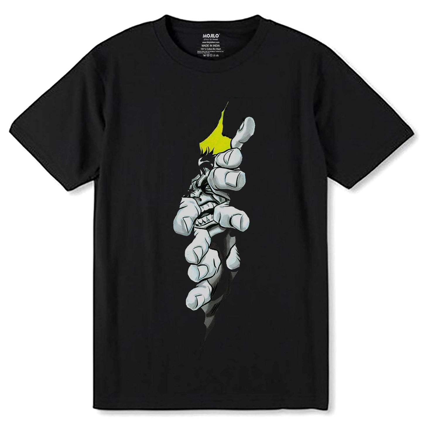 Steroid Monster HULK MARVEL - Unisex Round Neck Regular Fit 100% Combed Cotton Half Sleeve T-Shirt - Mojilo Mart