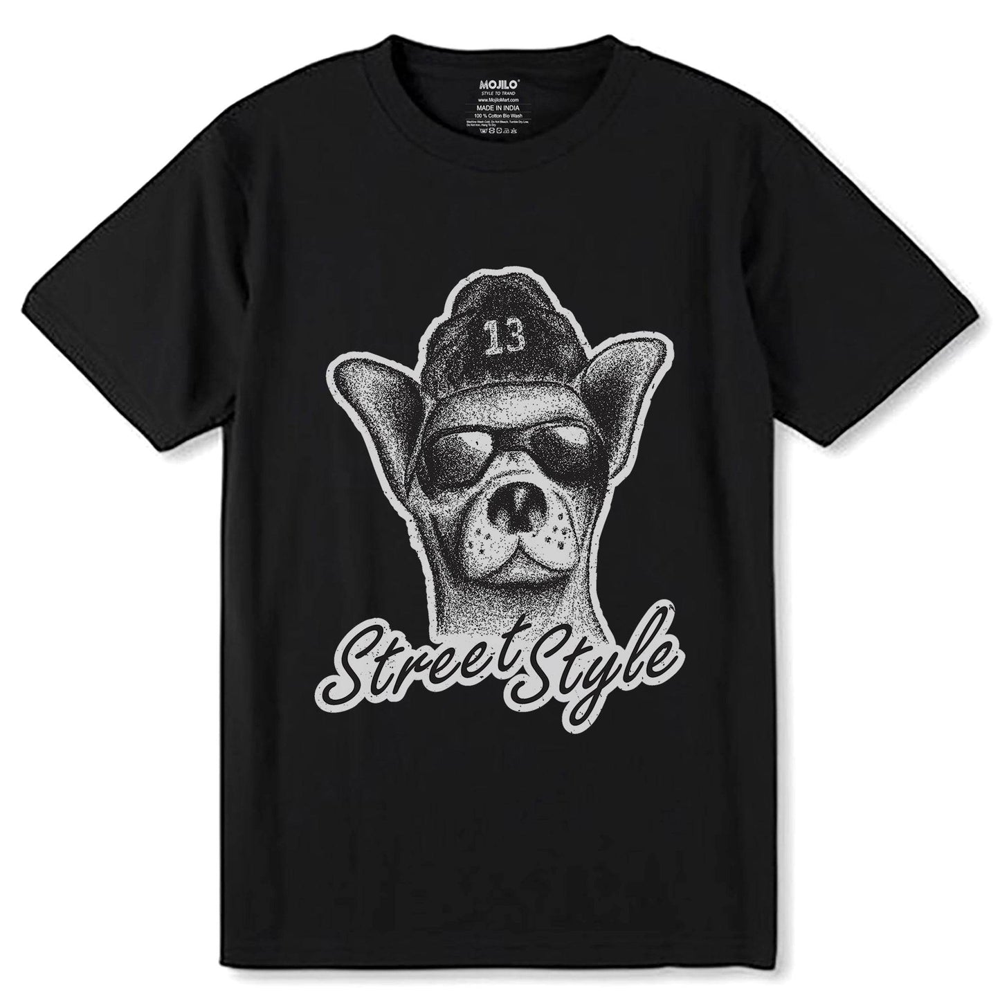 Street Style - Unisex Round Neck Regular Fit 100% Combed Cotton Half Sleeve T-Shirt - Mojilo Mart