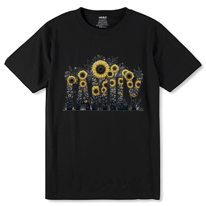 Sunflower Family - Unisex Round Neck Regular Fit 100% Combed Cotton Half Sleeve T-Shirt - Mojilo Mart