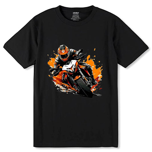 Super sport motorcycle - Unisex Round Neck Regular Fit 100% Combed Cotton Half Sleeve T-Shirt - Mojilo Mart