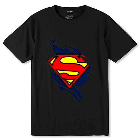 Superman Torn - Unisex Round Neck Regular Fit 100% Combed Cotton Half Sleeve T-Shirt - Mojilo Mart